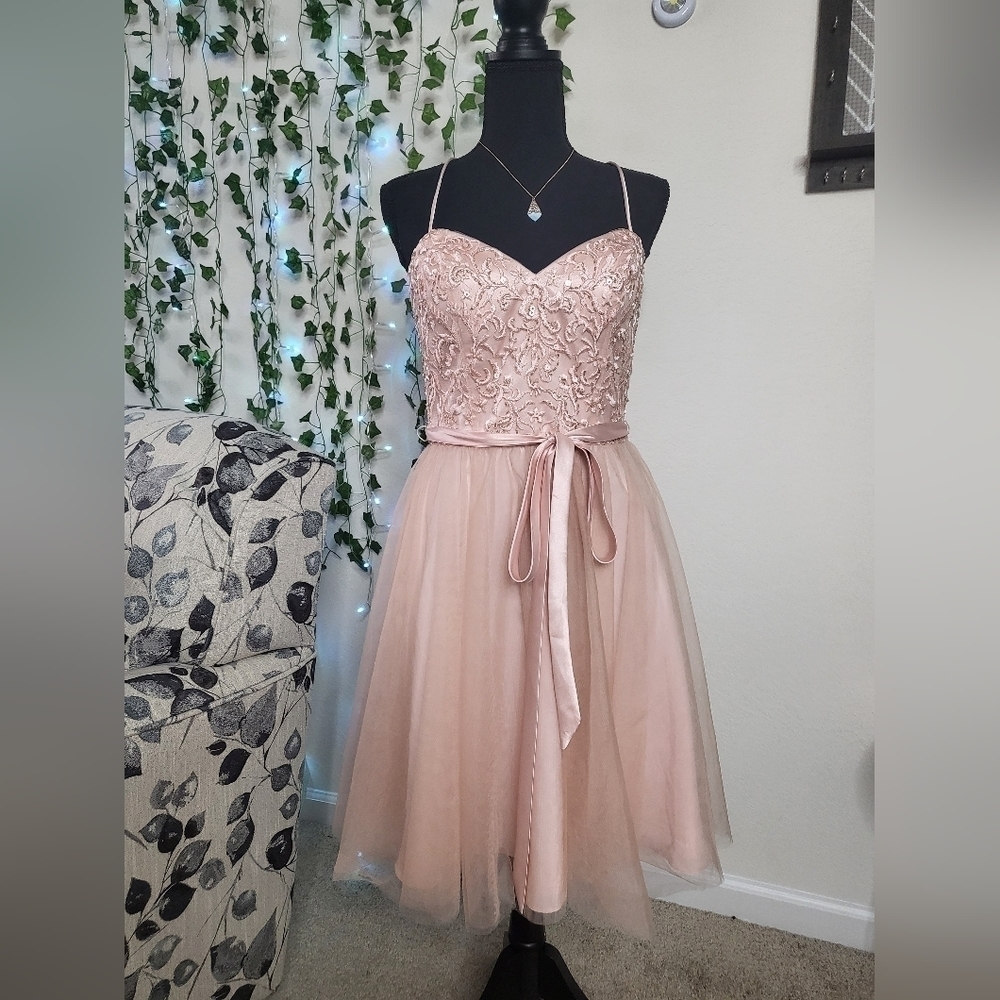 💚HP💚NWT Mori Lee by Madeline Gardner Beaded Corset Ballerina Tulle Skirt Dress